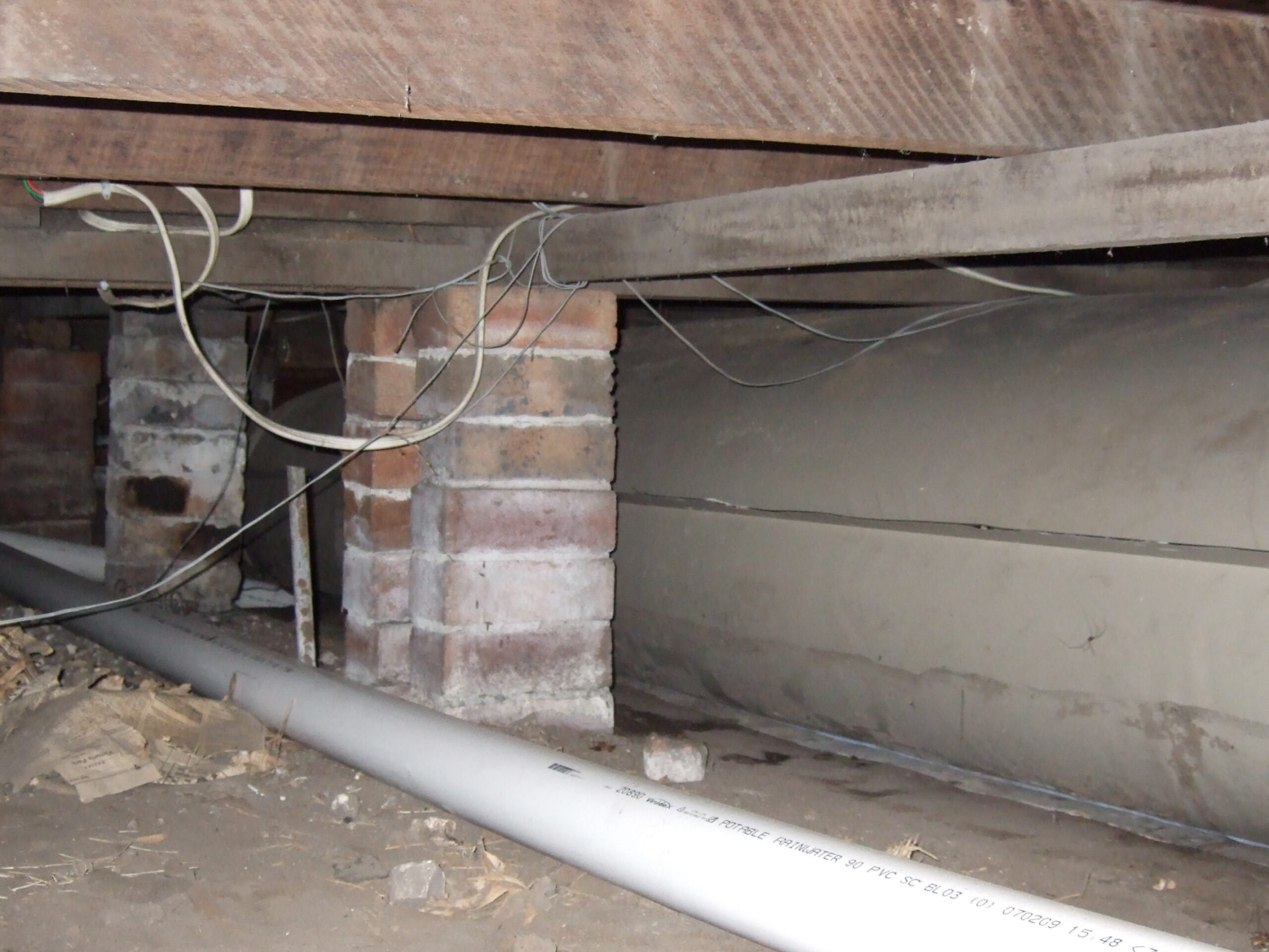 Sac installed and full! Note potable grade charged line in foreground